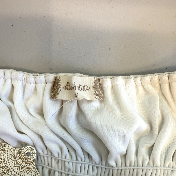 Altar'd State Mini Dress Women Size M Tiered Ruffle Smocked Feminine Western NWT - Picture 4 of 9